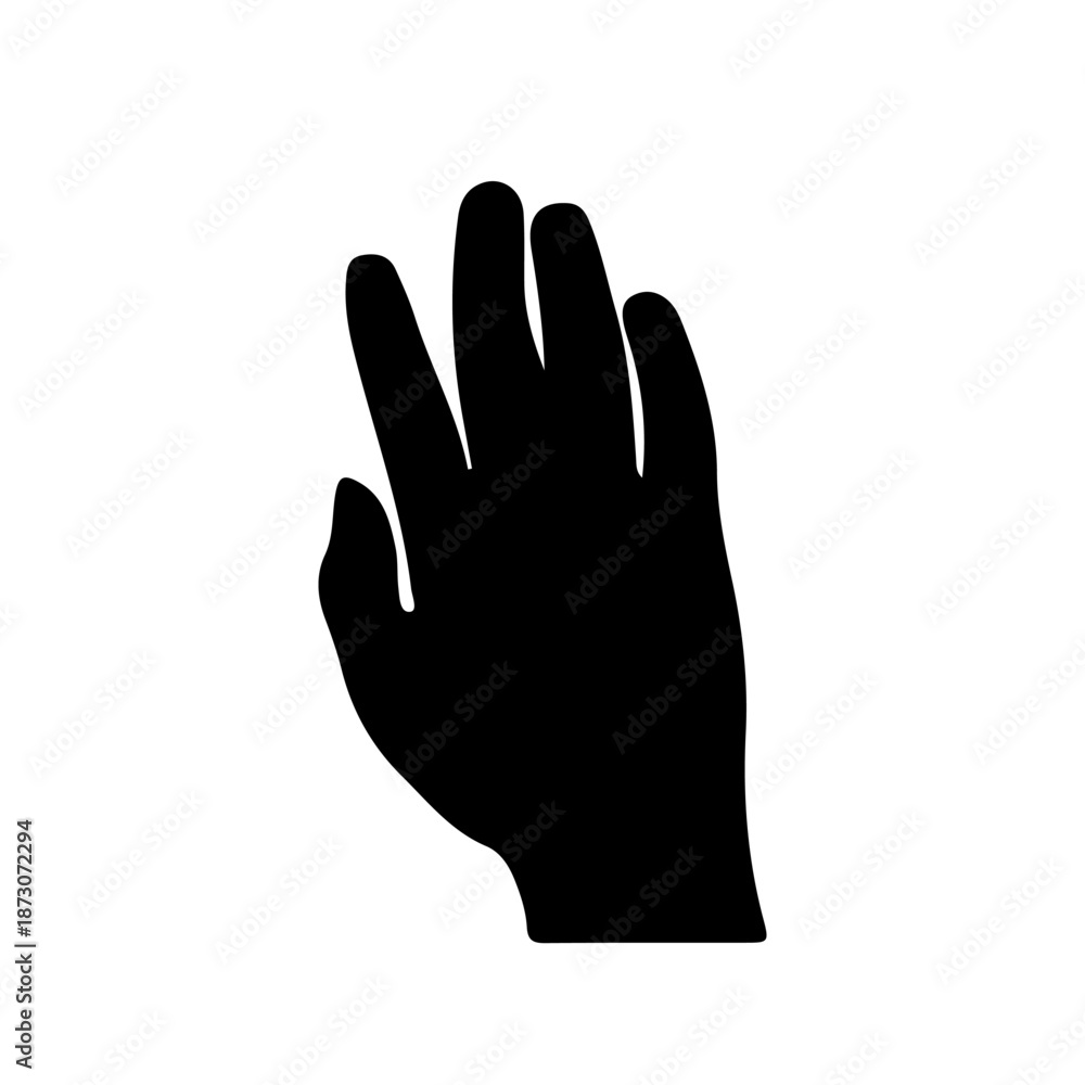 Obraz premium Black hand solid gesture