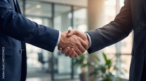 Handshake of two businessme...