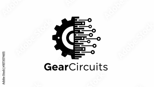 Industrial machinery gear system with electronic circuits and connectivity nodes