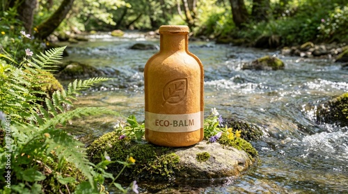 An eco-friendly balm bottle...