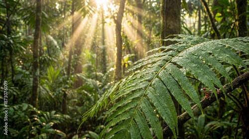 Sunlight filters through th...