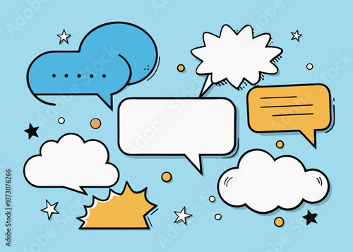 Vibrant japanese exclamations in dynamic speech bubbles Vector