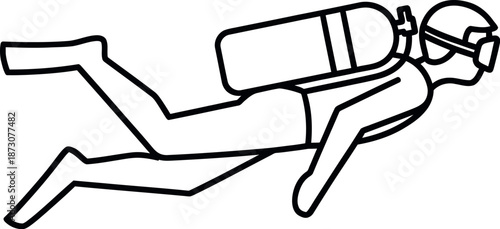 Scuba diver in motion