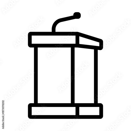 Islamic minbar pulpit icon in clean outline style.