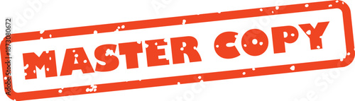 Rubber stamp with master copy text