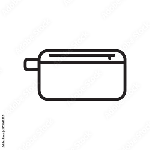 Line Dopp Kit/Tolietry bag Icon Vector Design on White Background
