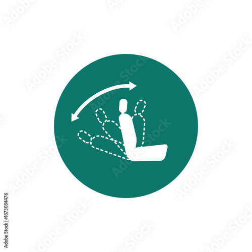 vector icon design of car seat settings.