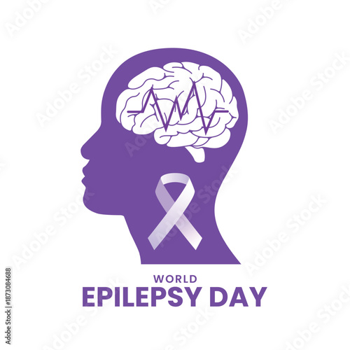 World epilepsy day. Epilepsy awareness background. Vector Illustration