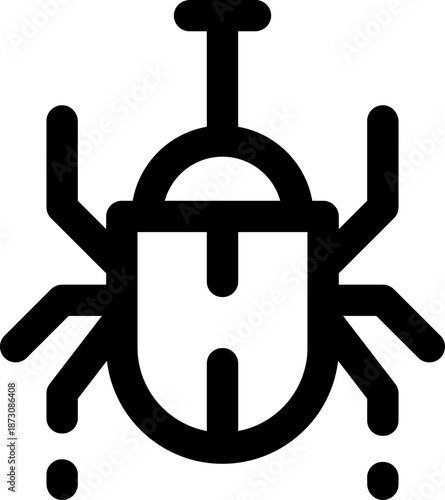 Rounded  Stroke Beetle Icon