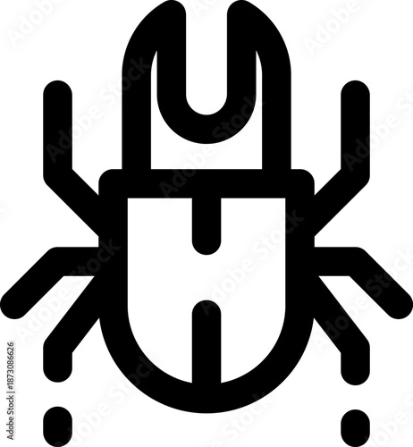 Rounded  Stroke Beetle Icon