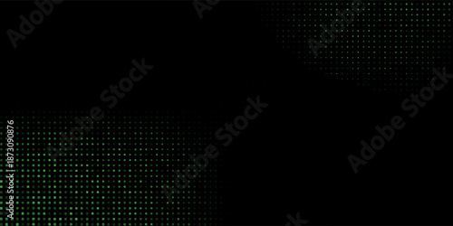 Green digital technology background. Digital data dots green pattern pixel background