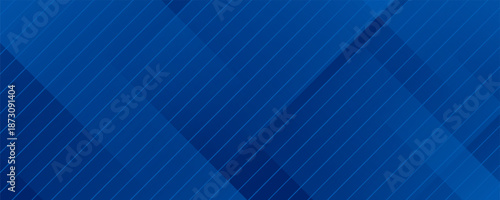 Abstract blue background with glowing geometric lines. Modern blue gradient square shape design.