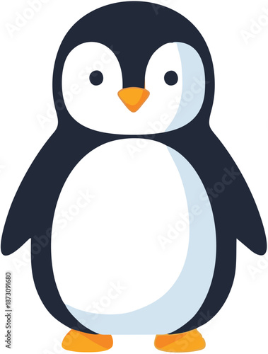 Cute Cartoon Penguin Character.