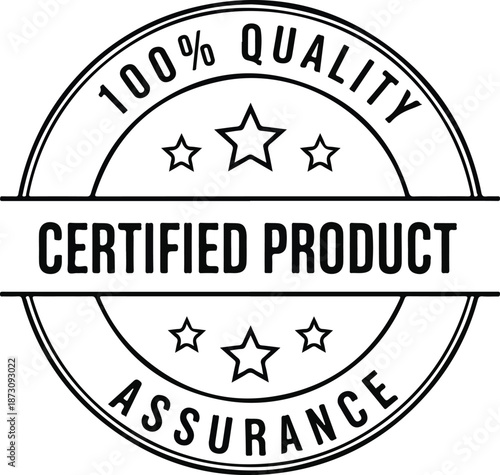 Certified Product Quality Assurance Stamp.