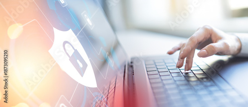 Fotografía Cybersecurity and Data Protection in Digital Networks Technology concept