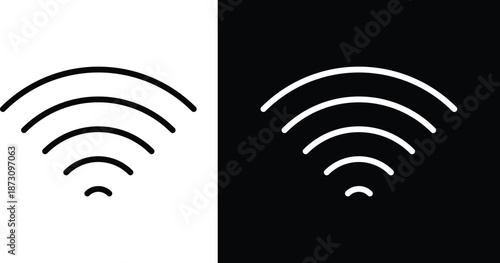 wifi icon set. Wireless Technology. Technology and hotspot sign.  Signal strength and hotspot signs
