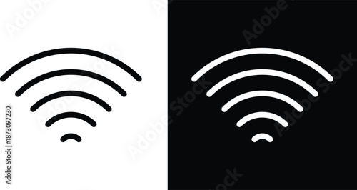 wifi icon set. Wireless Technology. Technology and hotspot sign.  Signal strength and hotspot signs
