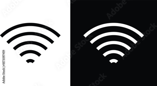 wifi icon set. Wireless Technology. Technology and hotspot sign.  Signal strength and hotspot signs
