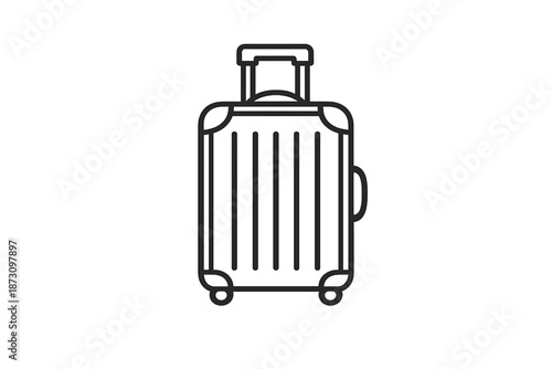 Travel and luggage icon set. Containing suitcase, bag, passport, map, tickets, airport, journey, adventure and more.