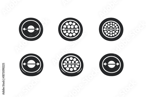 Control and adjustment icon set. Containing buttons, sliders, toggle, knobs, settings, options, feedback, level and more.