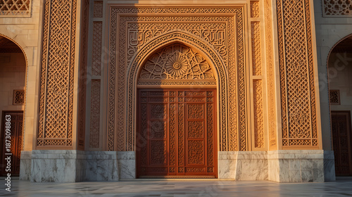 Ornate Golden Islamic Archway