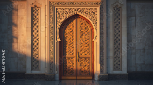 Ornate Golden Islamic Archway