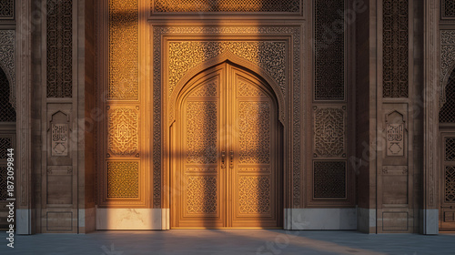 Ornate Golden Islamic Archway