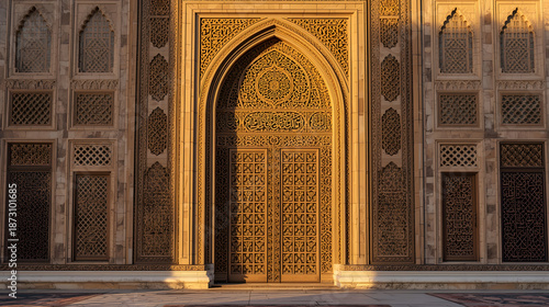 Ornate Golden Islamic Archway