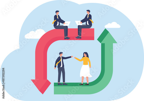 Illustrating of business concept, eps 10