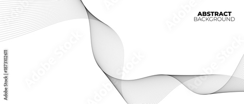 Abstract wave element with curved wavy lines representing a digital frequency equalizer. Clean line art vector illustration created using blend technique.