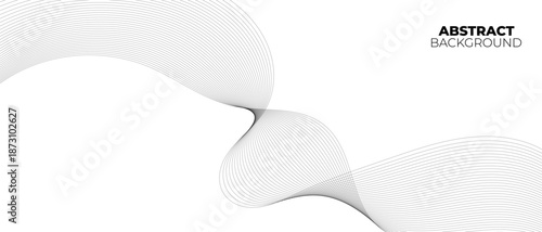 Abstract wave element with curved wavy lines representing a digital frequency equalizer. Clean line art vector illustration created using blend technique.
