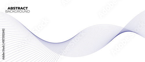 Abstract wave element with curved wavy lines representing a digital frequency equalizer. Clean line art vector illustration created using blend technique.