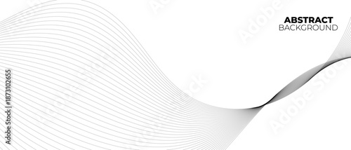 Abstract wave element with curved wavy lines representing a digital frequency equalizer. Clean line art vector illustration created using blend technique.