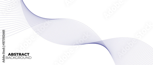 Abstract wave element with curved wavy lines representing a digital frequency equalizer. Clean line art vector illustration created using blend technique.