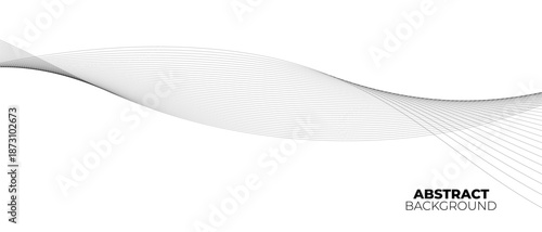 Abstract wave element with curved wavy lines representing a digital frequency equalizer. Clean line art vector illustration created using blend technique.