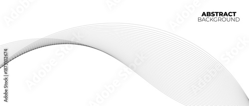 Abstract wave element with curved wavy lines representing a digital frequency equalizer. Clean line art vector illustration created using blend technique.
