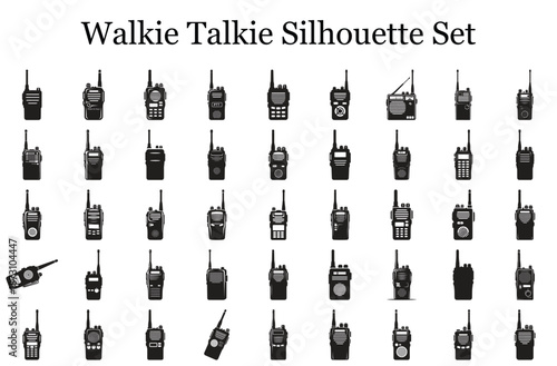 Walkie Talkie Silhouette Set