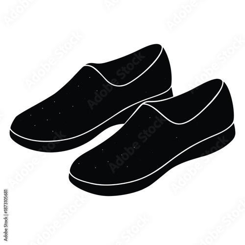 Dirty lady boots with lots of sand, mud and dust in the sun at the construction site with copy space on the right side