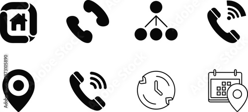 Business Contact Communication Icons