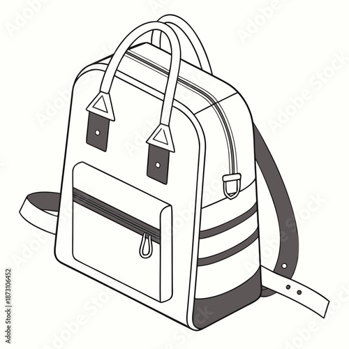 Modern backpack with multiple pockets