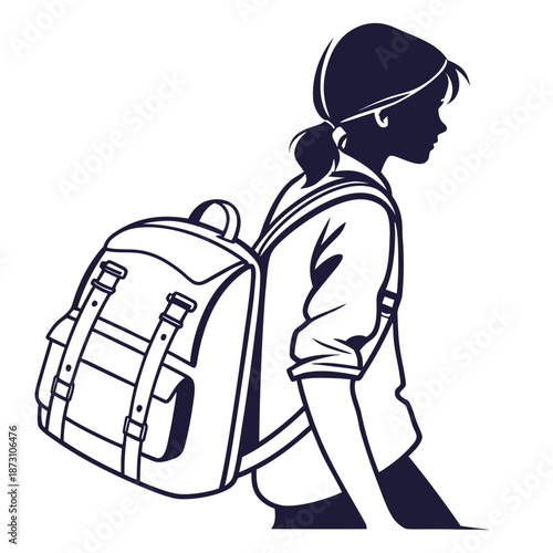 Student carrying backpack