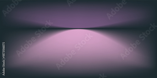 Empty Studio Background with a Purple Gradient backdrop, perfect for product photography.