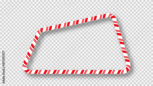 Christmas candy cane frame