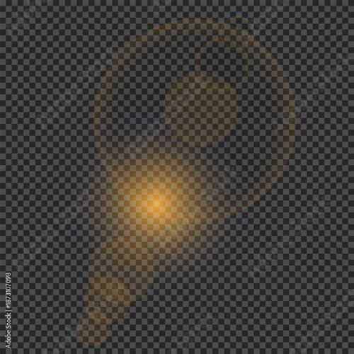 Light effect of orange lens flares