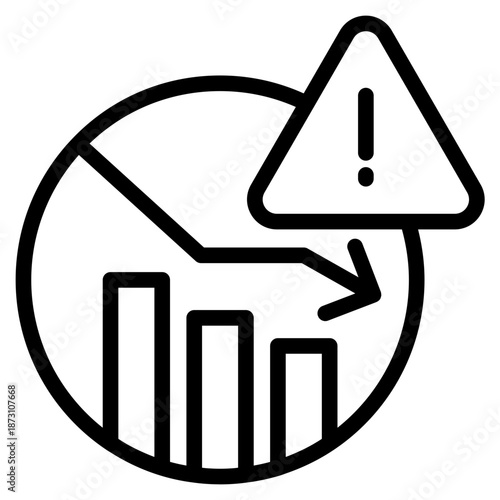Decrease Warning and attention icons. icon vector illustration