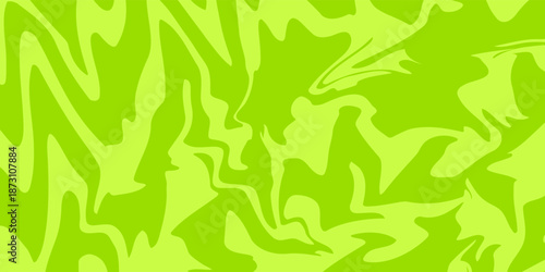 Abstract green background with hypnotic wavy lines pattern. Fresh and natural background. vector eps 10.