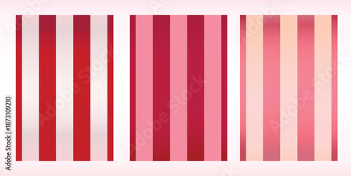 Set of Valentine wallpaper stripe in red, pink, white pastel tone.