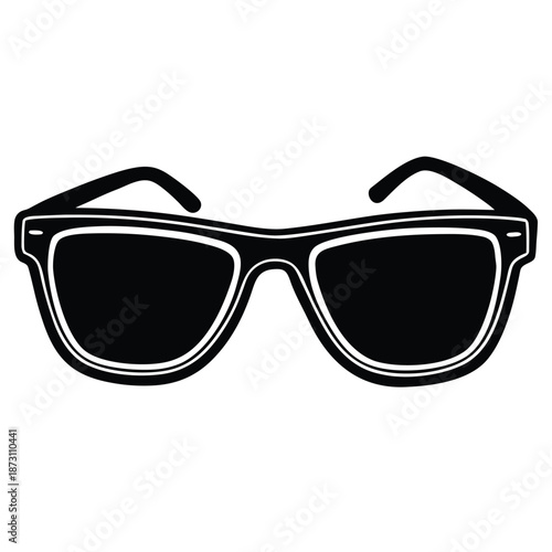 Sunglasses outline vector illustration, line art
