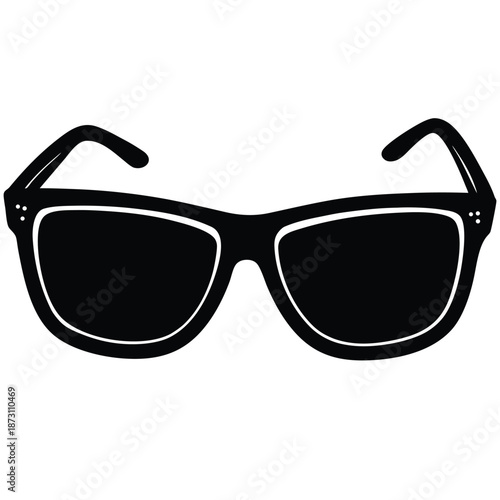 Sunglasses outline vector illustration, line art
