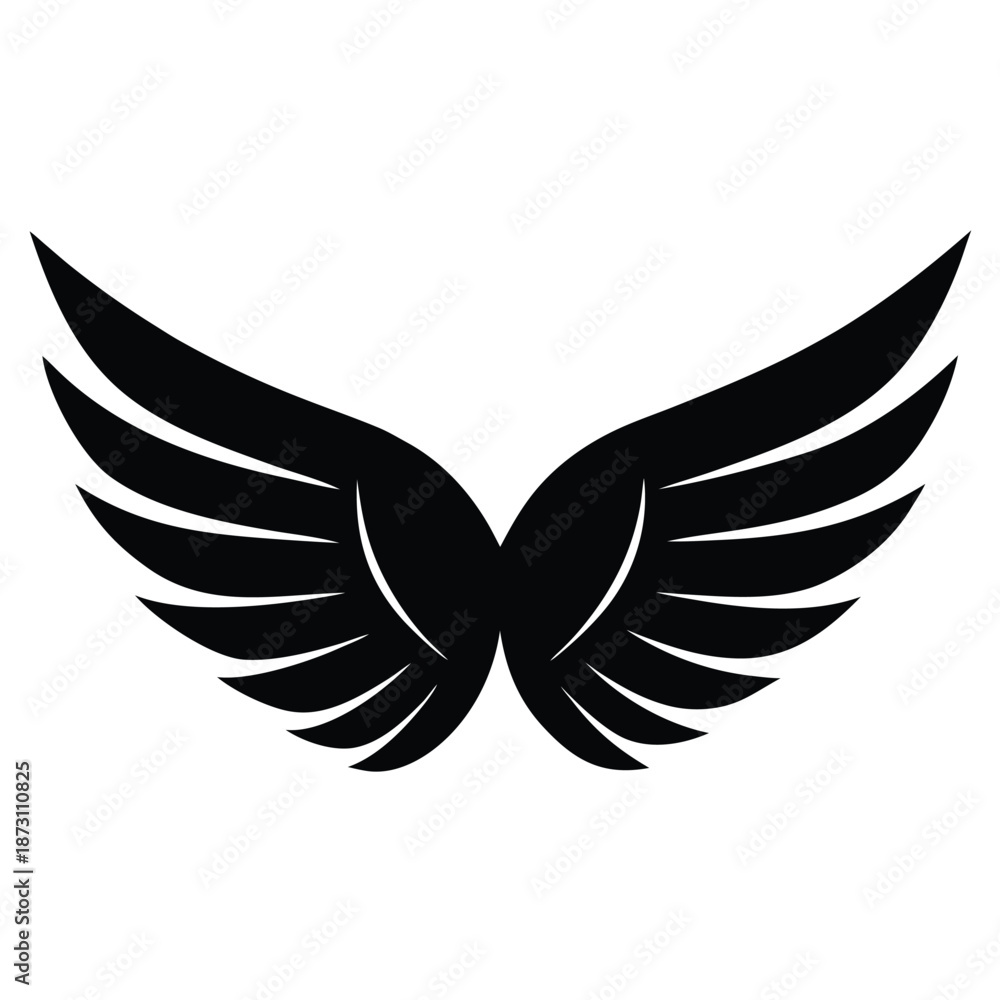 Fototapeta premium Wings icons set. Wing logo. Vector